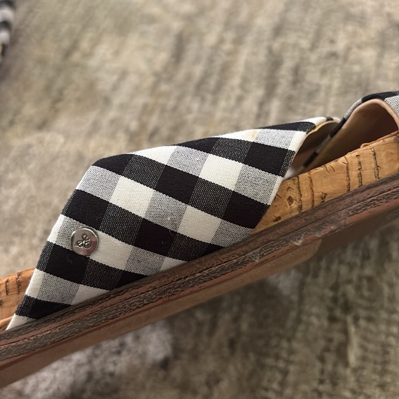 Sam Edelman Checkered Slide Sandals - women’s 8 - black and white - Picture 5 of 7